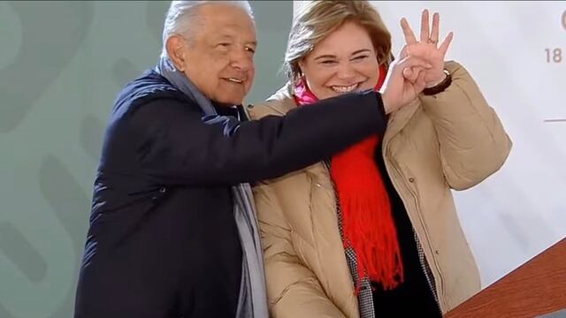 AMLO y Maru Campos