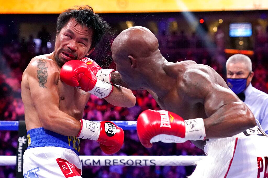 Manny Pacquiao en su última pelea (agosto 2021).