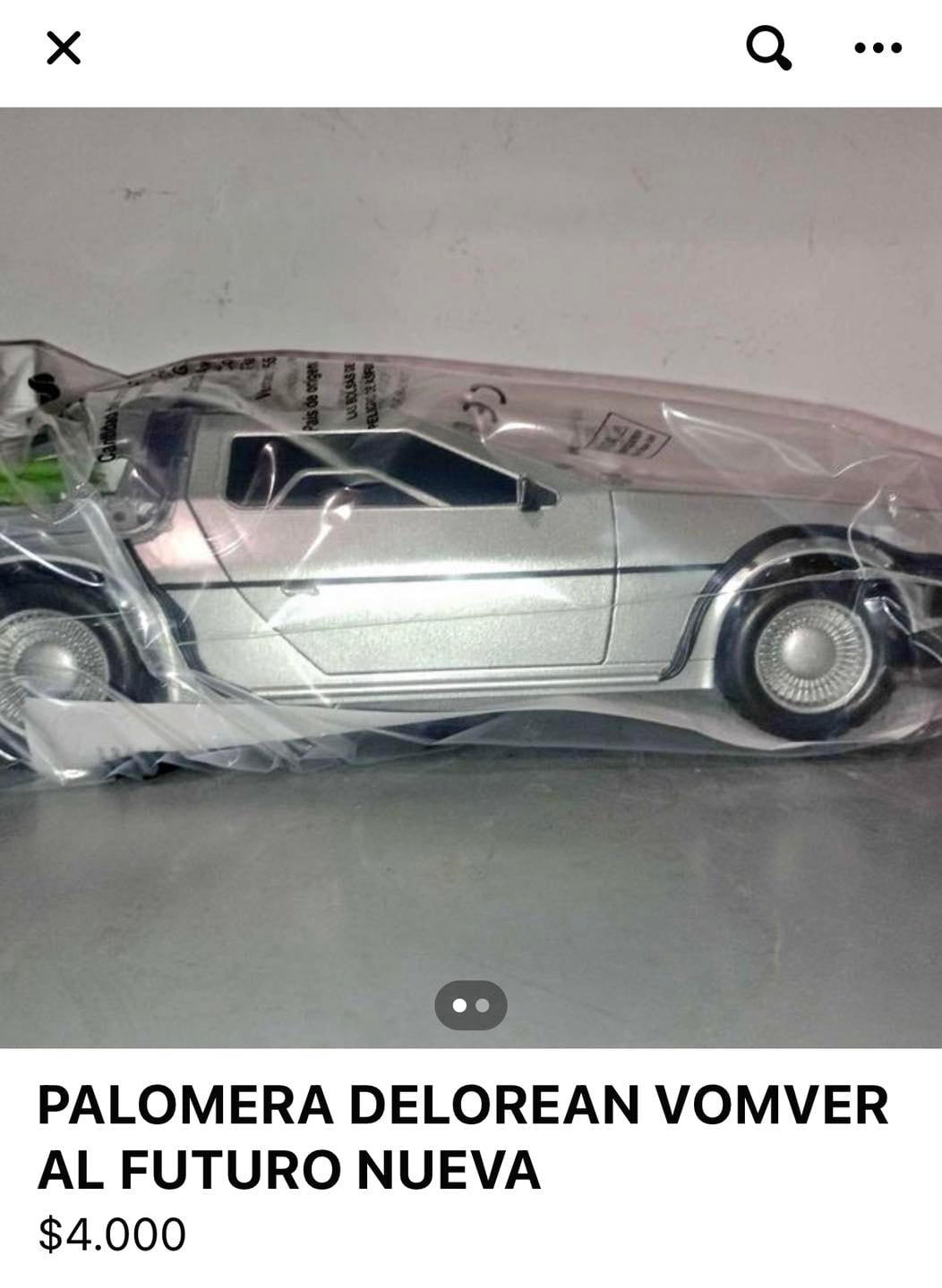 Palomera de DeLorean, precio de reventa
