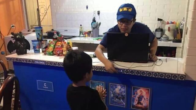 Hizo un cine en casa