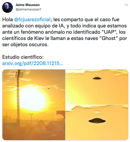 Jaime Maussan confirma de OVNI en partido Juárez vs Tijuana