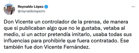 Reynaldo López sobre Vicente Fernández