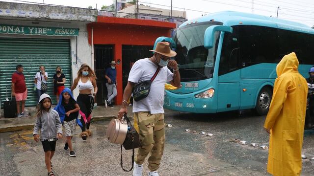 Evacuación en Cancún