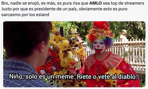 AMLO se corona con los memes tras posicionarse como streamer