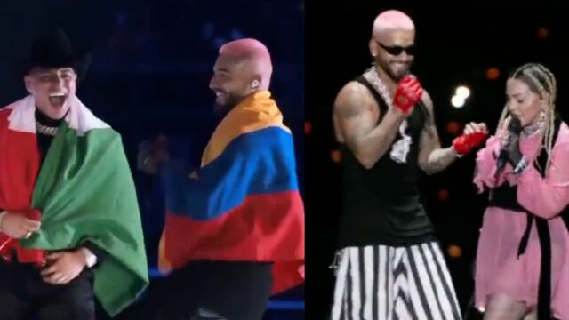 Grupo Firme y Madonna en el concierto de Maluma