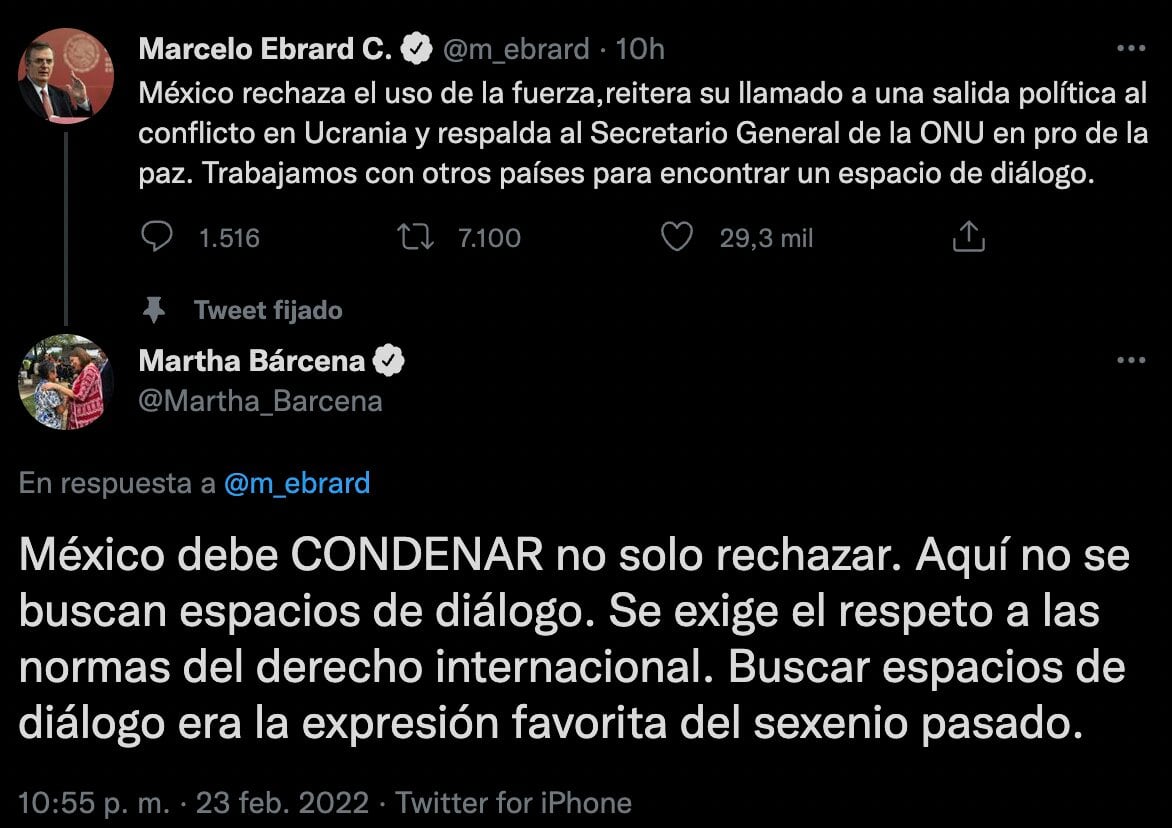 Tuit de Martha Bárcena