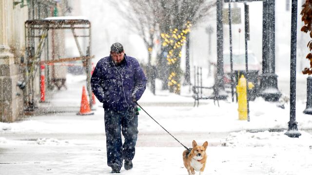 Tormenta invernal en Massachusetts, en Estados Unidos