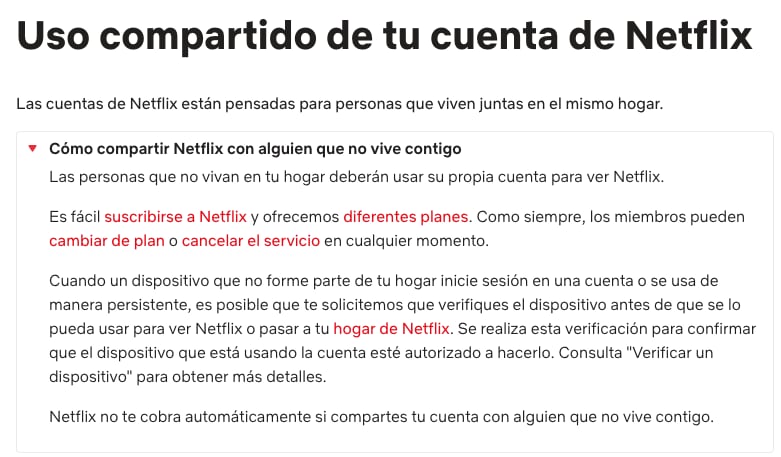 Netflix revela sus medidas contra las cuentas compartidas