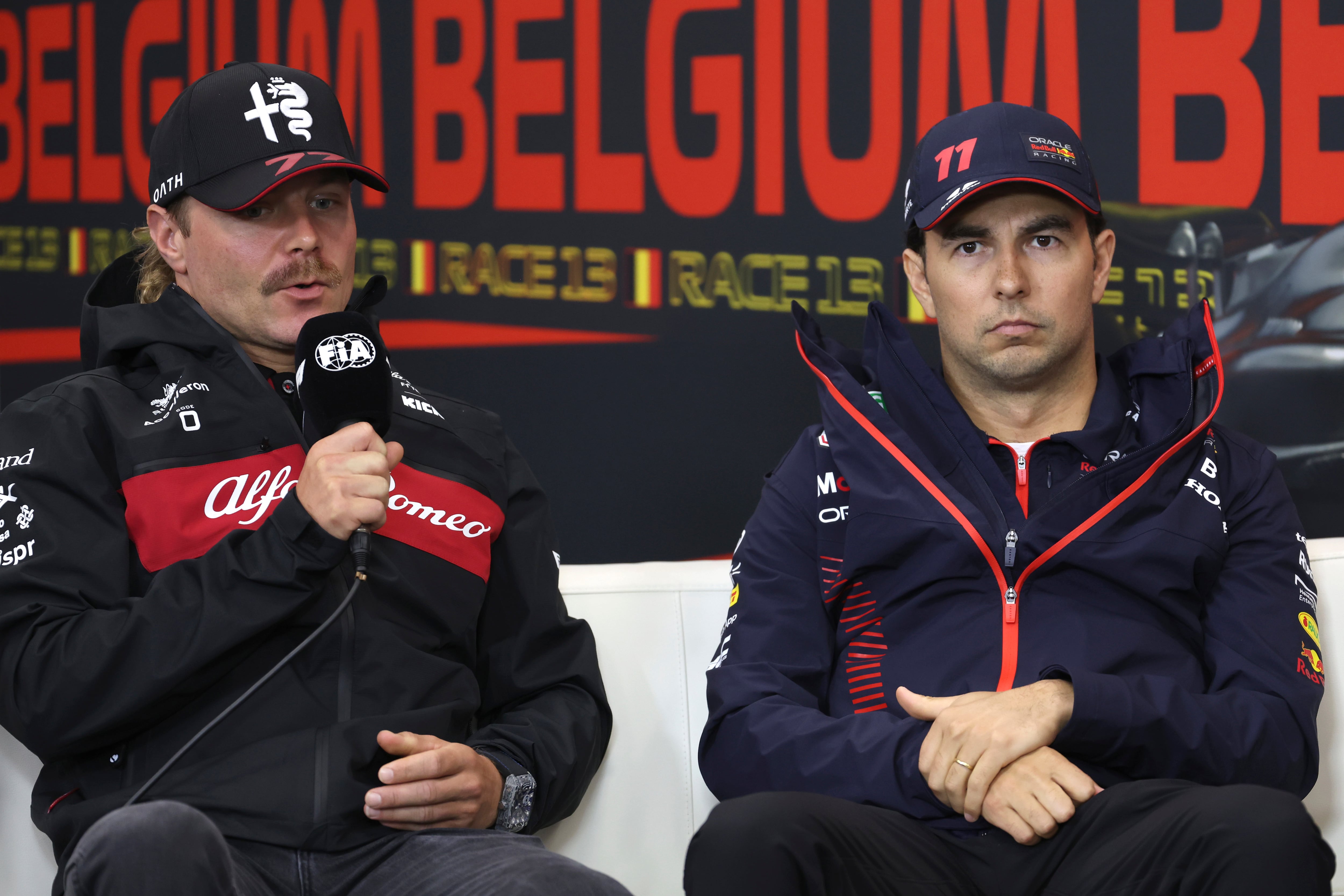 Valtteri Bottas y Checo Pérez