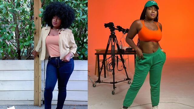 Chiky Bombom antes y después de perder peso.