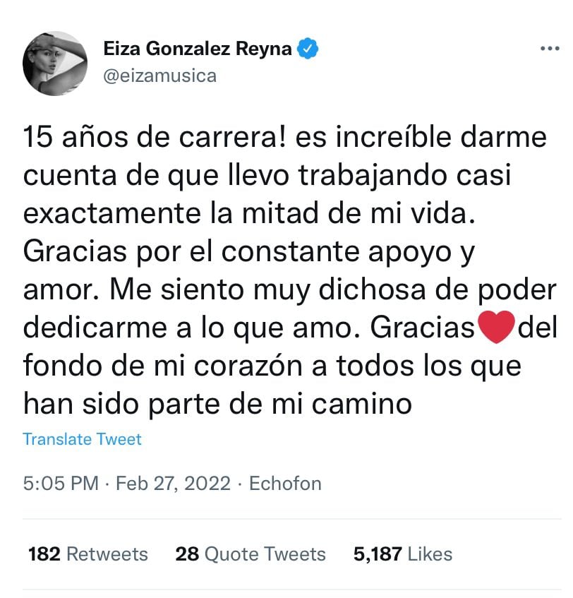 Tuit, Eiza González