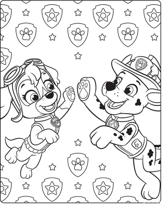 Dibujos de Paw Patrol con temática del Día del niño