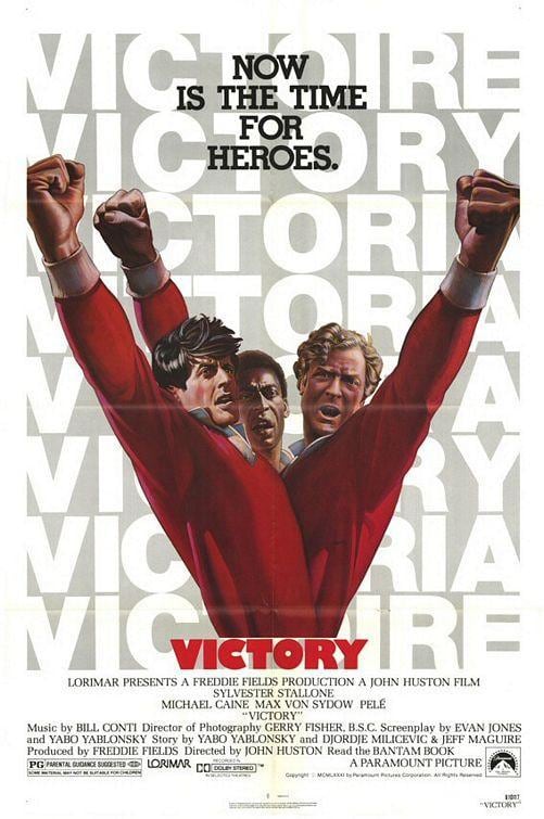 Cartel de Pelé en la película Evasión o Victoria