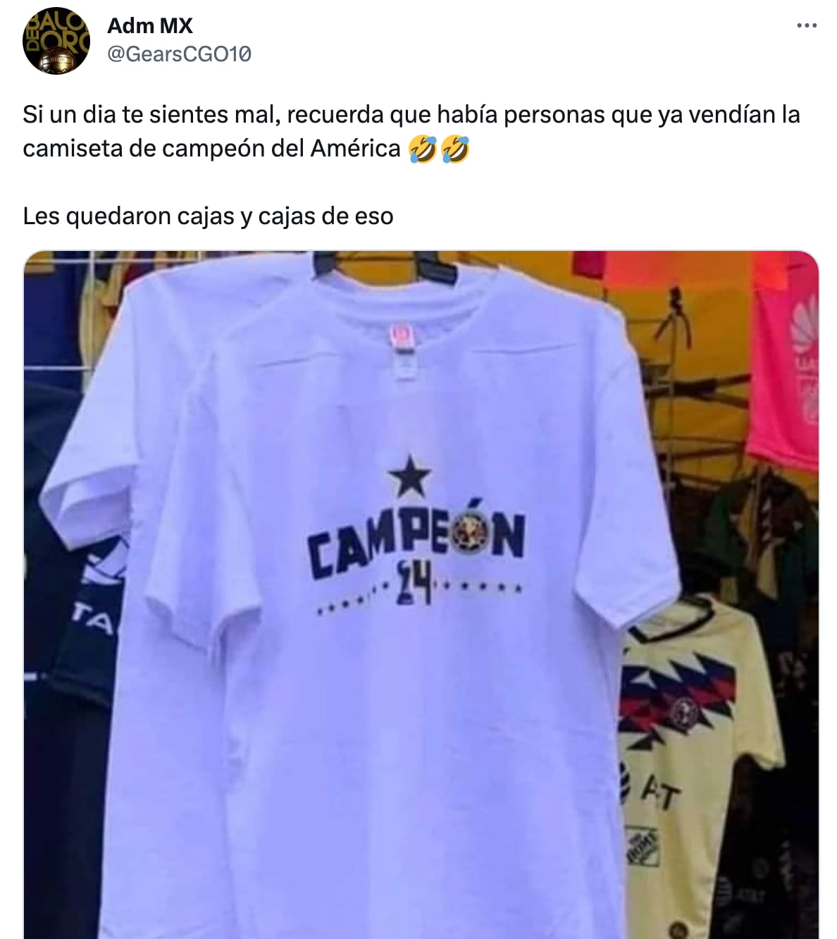 La supuesta camiseta de campeón del América