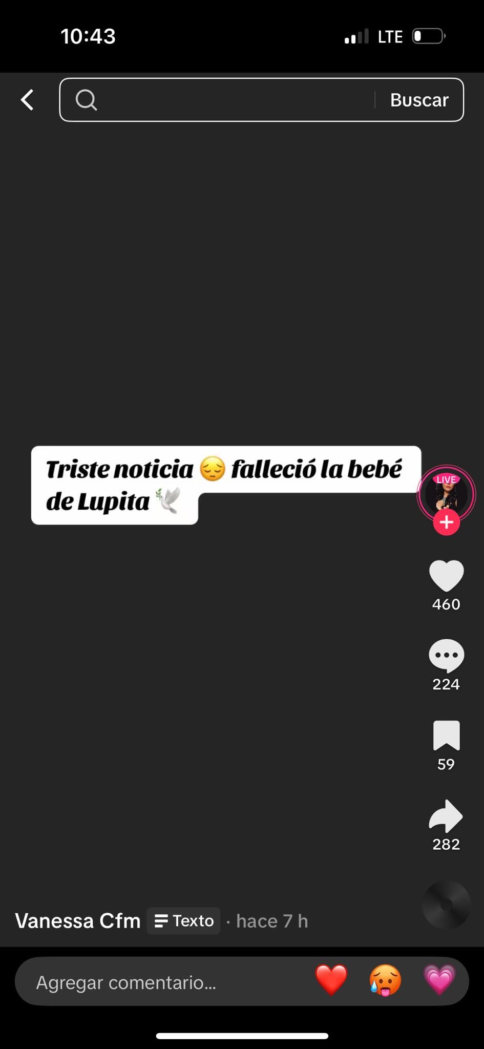 Lupita TikTok dice que no tiene información de la muerte cerebral de su hija.