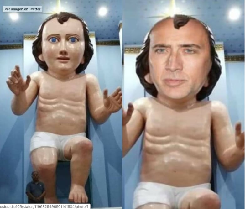 Niño Dios, ¿inspirado en Nicolas Cage?