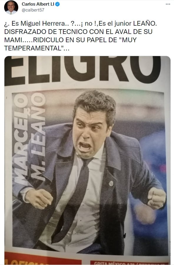 Carlos Albert sobre Marcelo Leaño