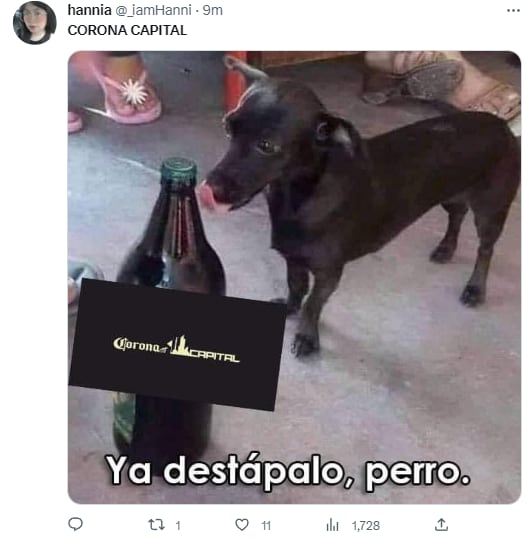 Memes por el cartel del Corona Capital 2023