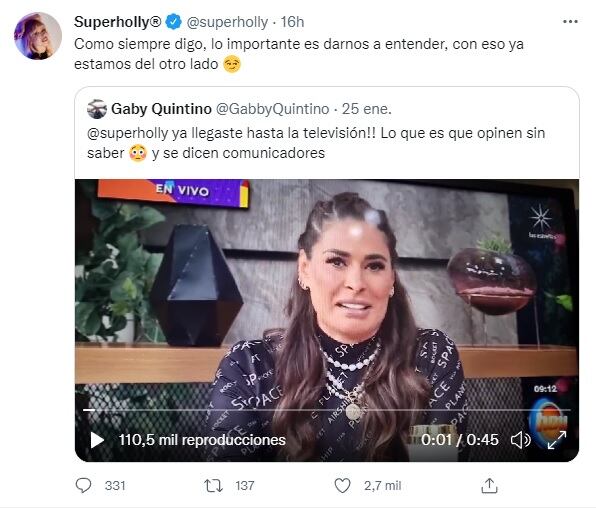 SuperHolly le responde a Galilea Montijo