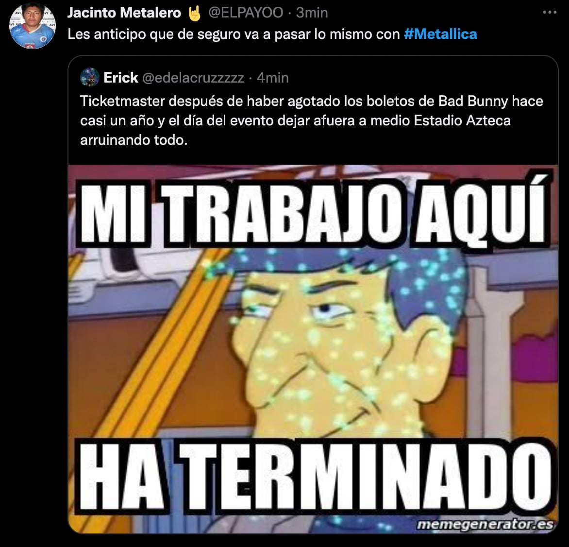 Miedo por boletos cancelados de Bad Bunny