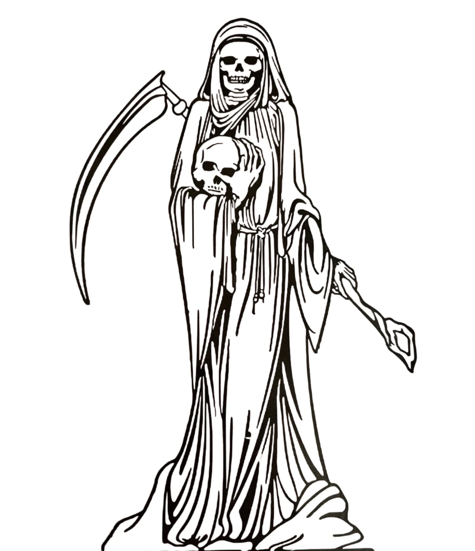Hoz de la muerte: 7 dibujos para colorear antes de que empiece Halloween 2023