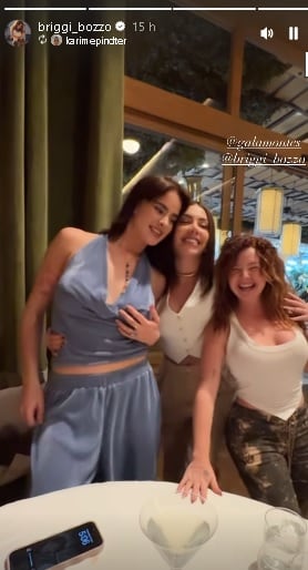 Gala Montes y Karime Pindter con Briggitte Bozzo en el reencuentro del Team Mar.