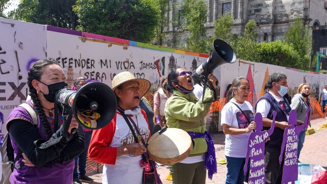 Protesta contra feminicidios en México