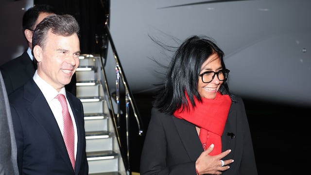 Delcy Rodríguez llega a Nueva York para su primer encuentro con Donald Trump