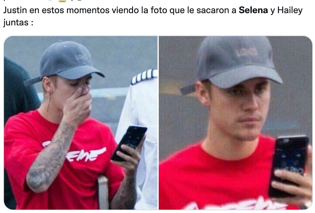 memes de la foto entre Hailey Bieber y Selena Gomez