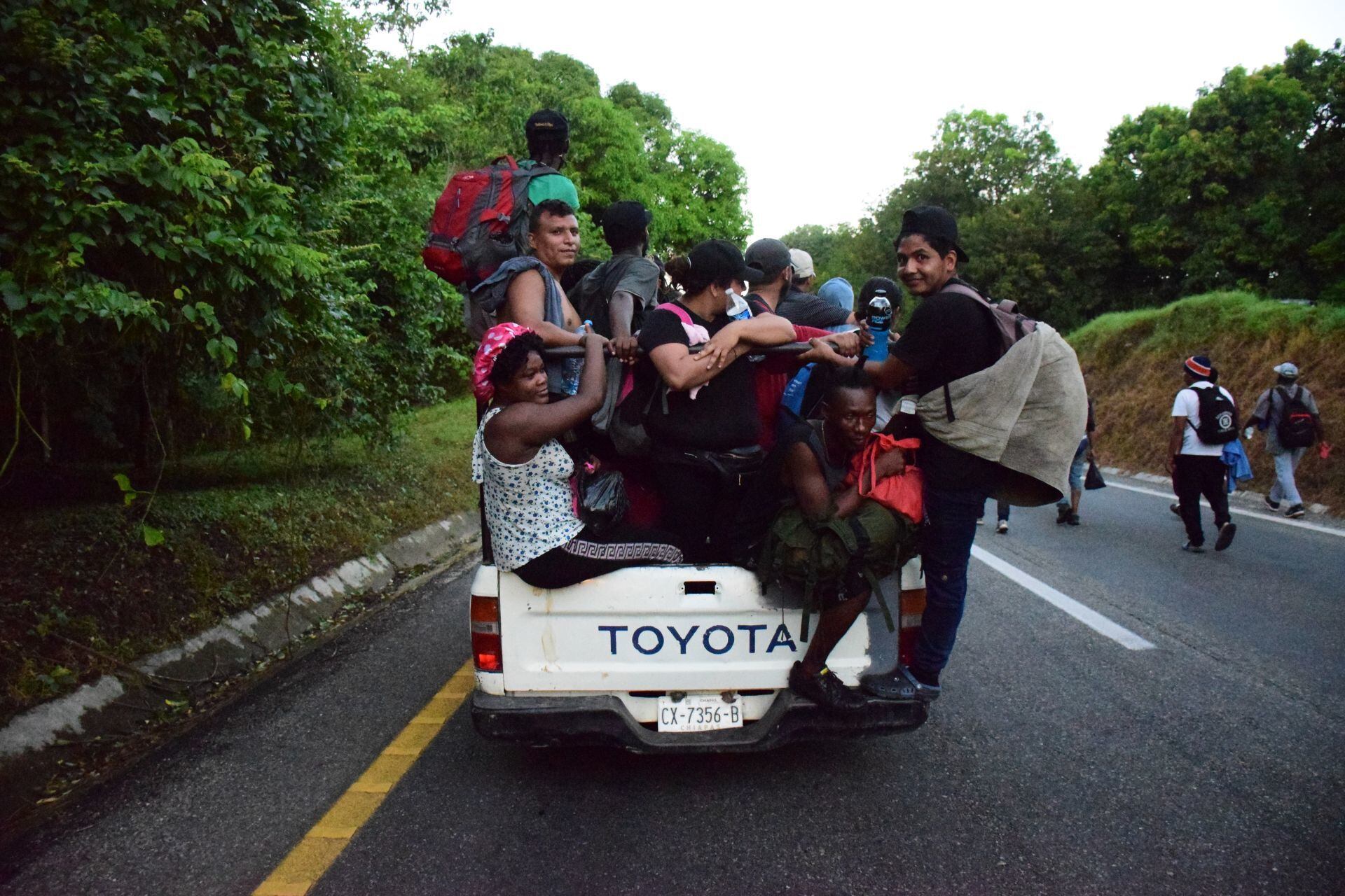 Caravana migrante en Chiapas