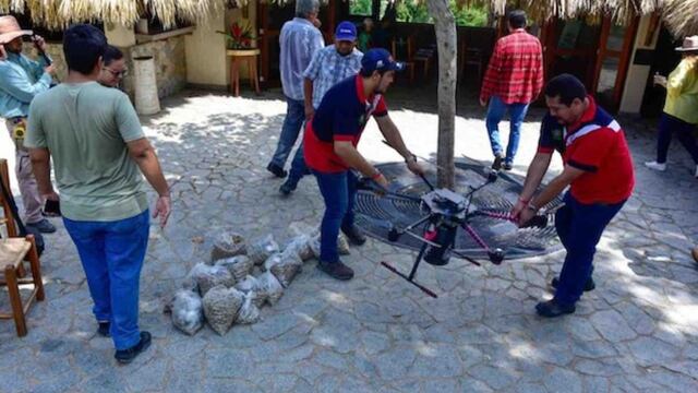 Drones apoyan a la reforestación del jardín botánico por Otis