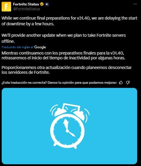 Fornite anuncia retraso en servidor para Fornitemares