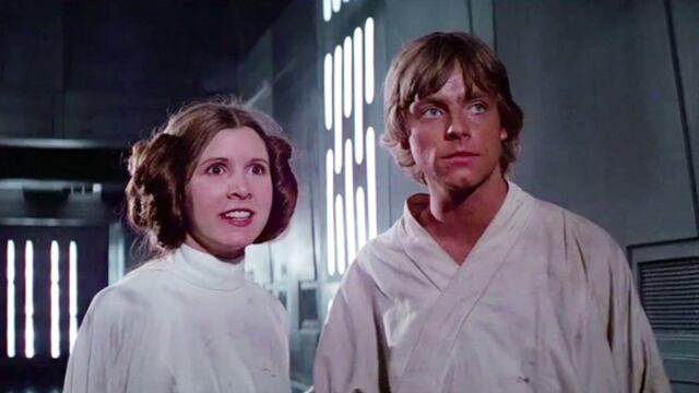 Princesa Leia y Luke Skywalker en Star Wars