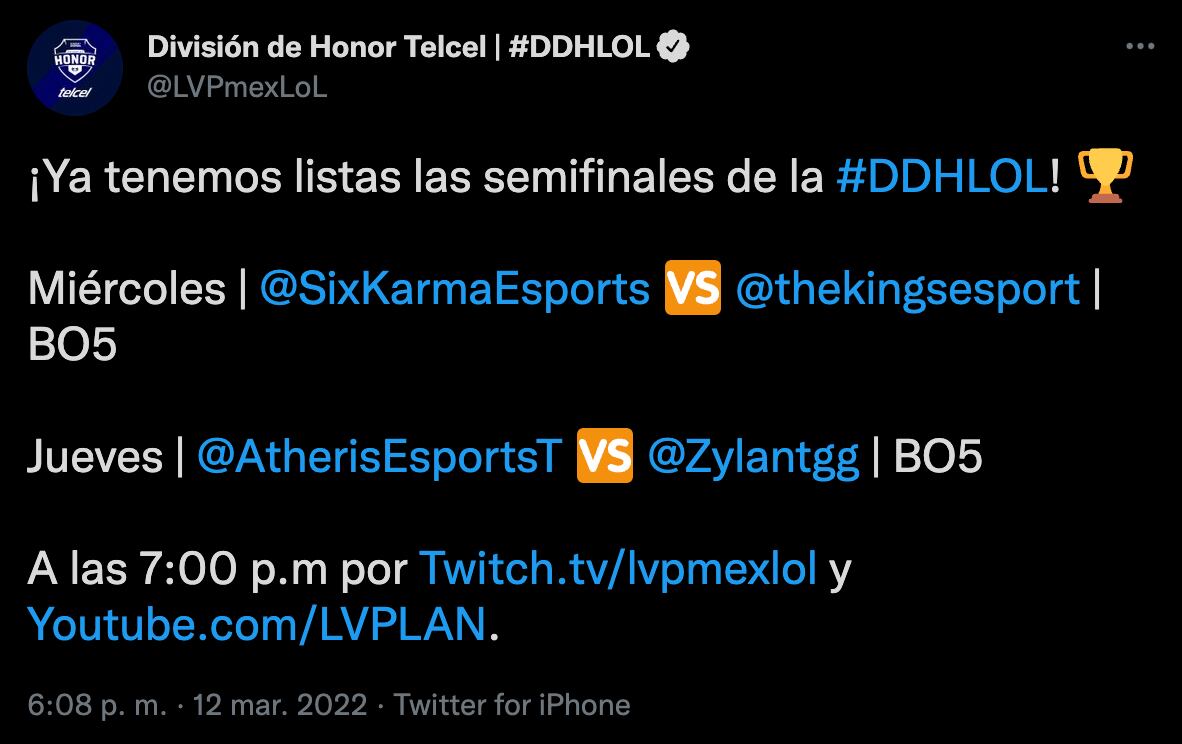 Semifinales División de Honor de League of Legends