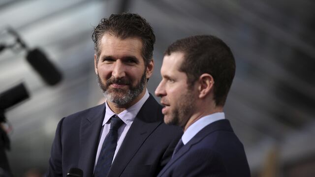 David Benioff y D. B. Weiss en la premiere de Game of Thrones