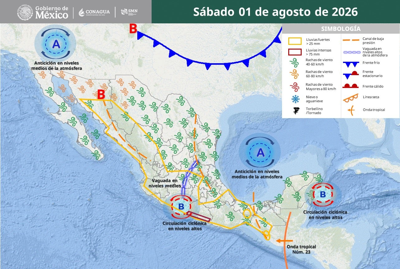 Un frente frío atípico sorprenderá este fin de semana a varios estados de México