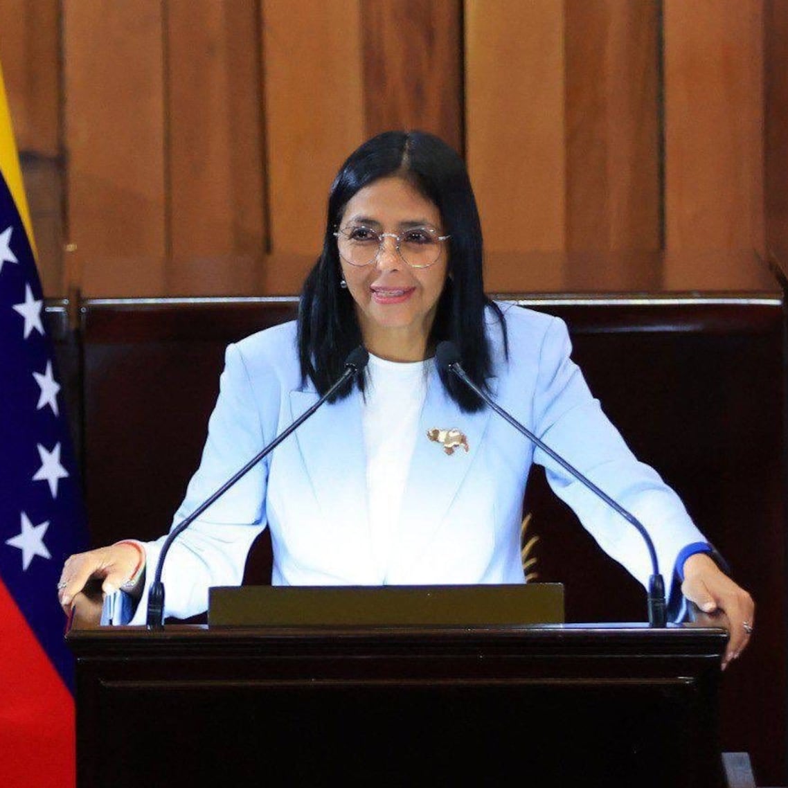 Delcy Rodríguez dice que Venezuela está “en calma” tras la captura de Maduro