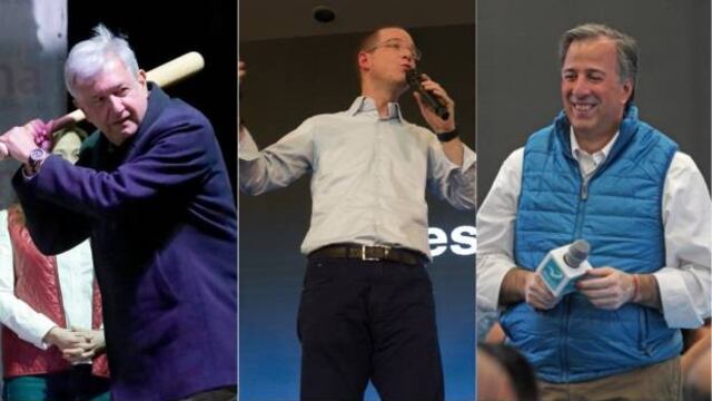 Andrés Manuel López Obrador, Ricardo Anaya y José Antonio Meade.