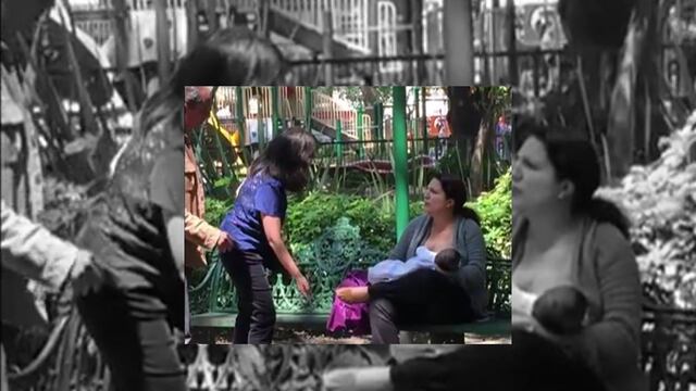 VIDEO: La acusa de exhibicionismo por amamantar a su bebé en un parque