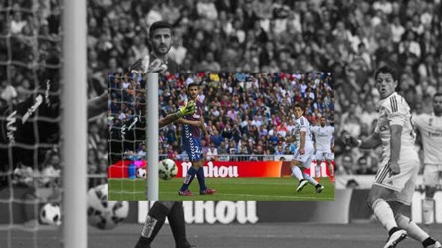 Chicharito emula a Hugo Sánchez marcando en el Bernabeú