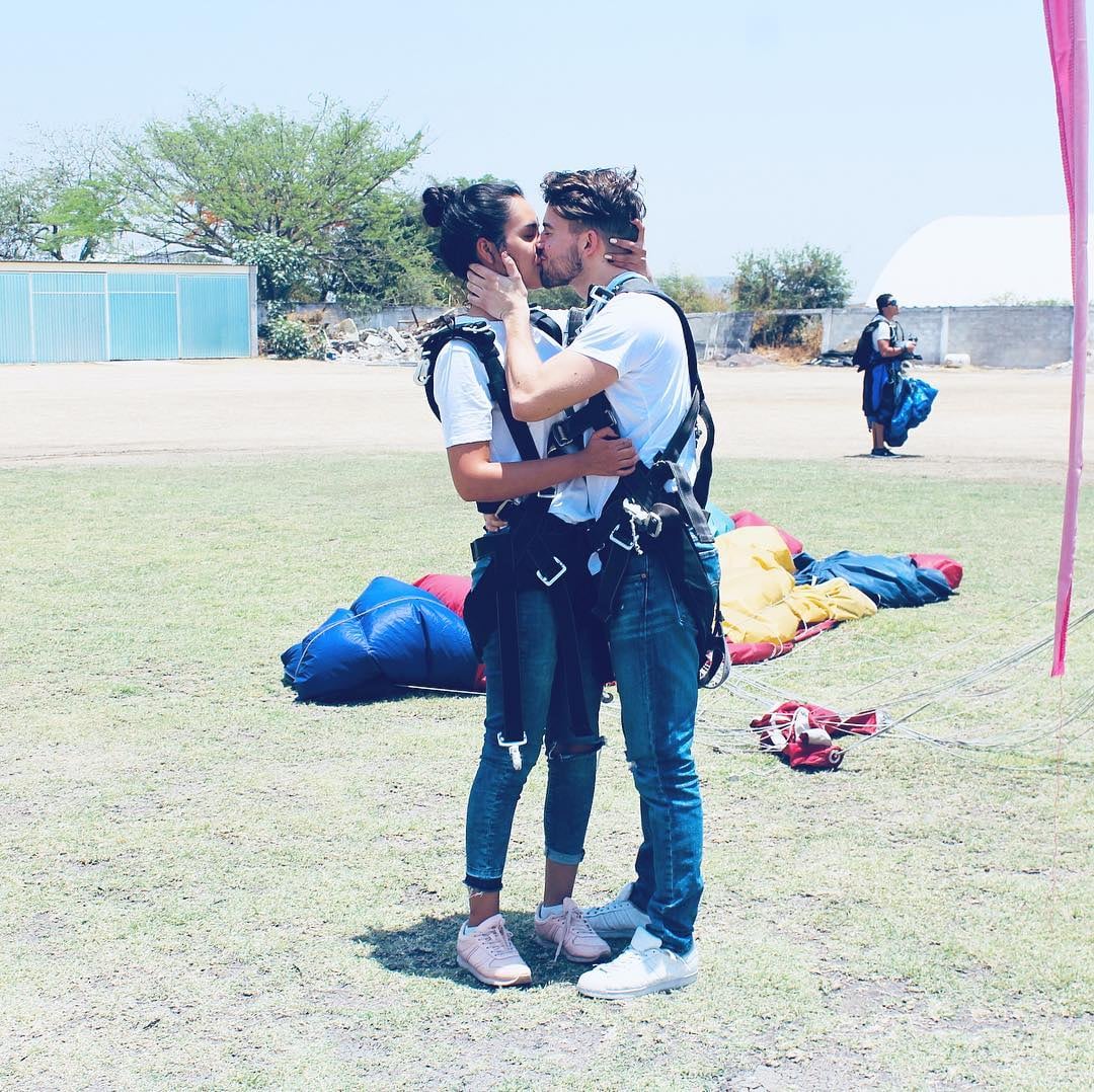 Cathe López y su exnovio.