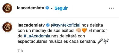 La Academia sobre show de Aleks Syntek.