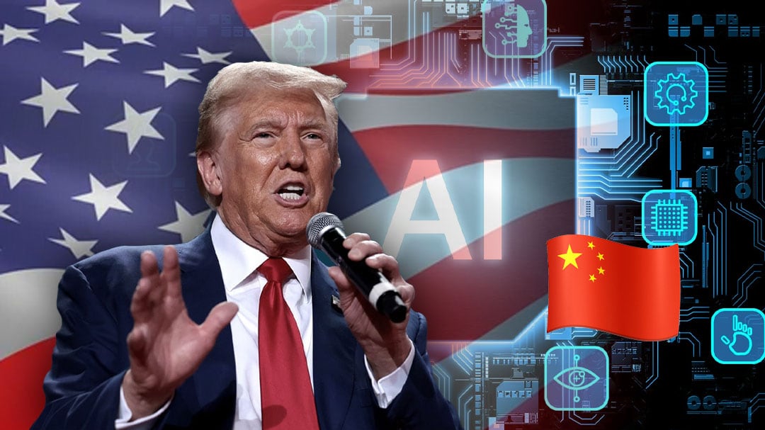 Trump afirma que Estados Unidos lidera la carrera de la IA frente a China