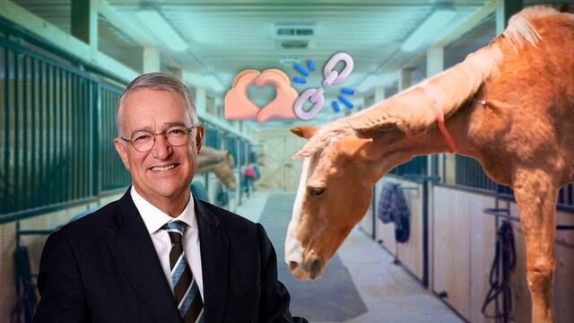 Ricardo Salinas Pliego y caballo Pancho