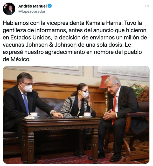 AMLO se comunica con Kamala Harris/@lopezobrador_