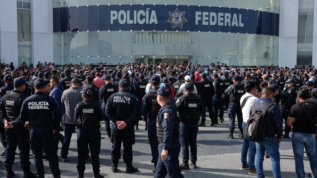Protesta de Policía Federal.