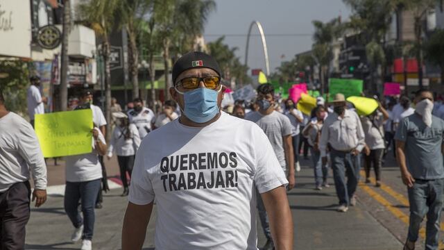 Trabajadores en protesta