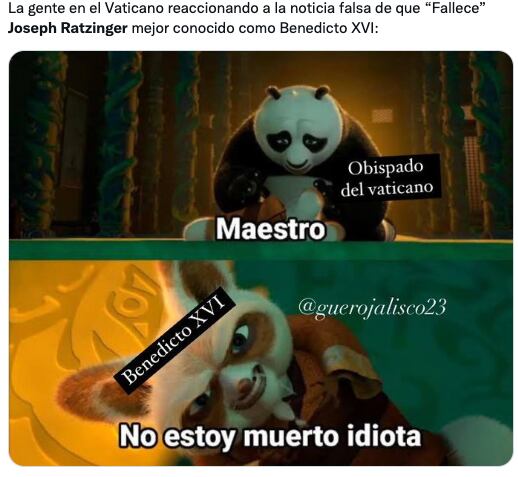 Memes de Benedicto XVI sobre su supuesta muerte