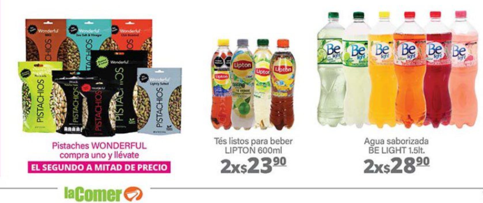 Ofertas de segundo a mitad de precio en productos participantes en La Comer