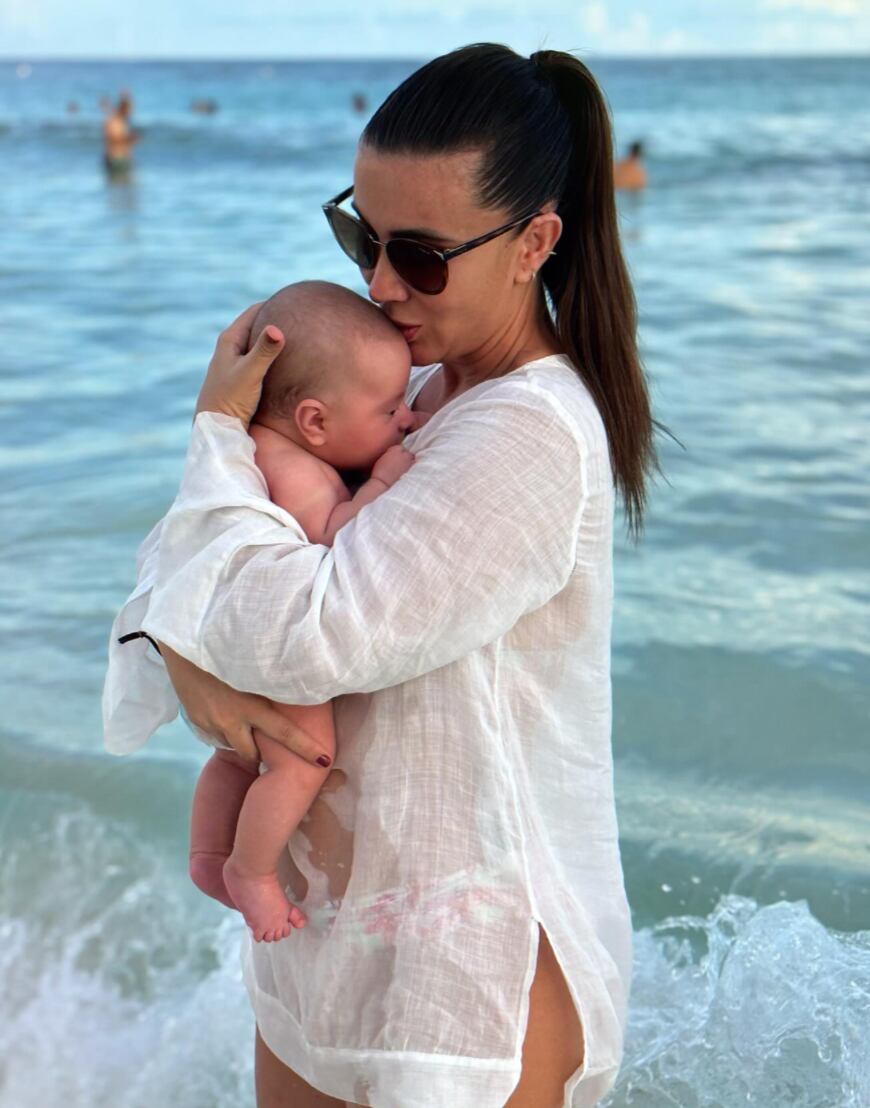 Mariazel llevó al pequeño Andre a conocer el mar y comparte adorable video